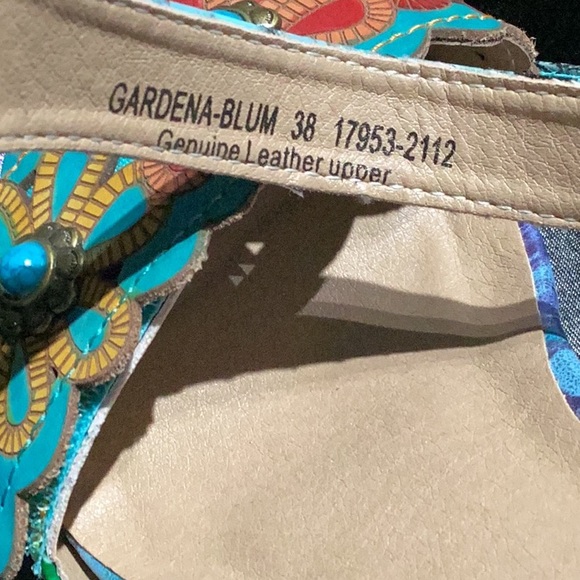 Women’s L’Artiste sandals size 8/38 multi color blue and green - Picture 6 of 7